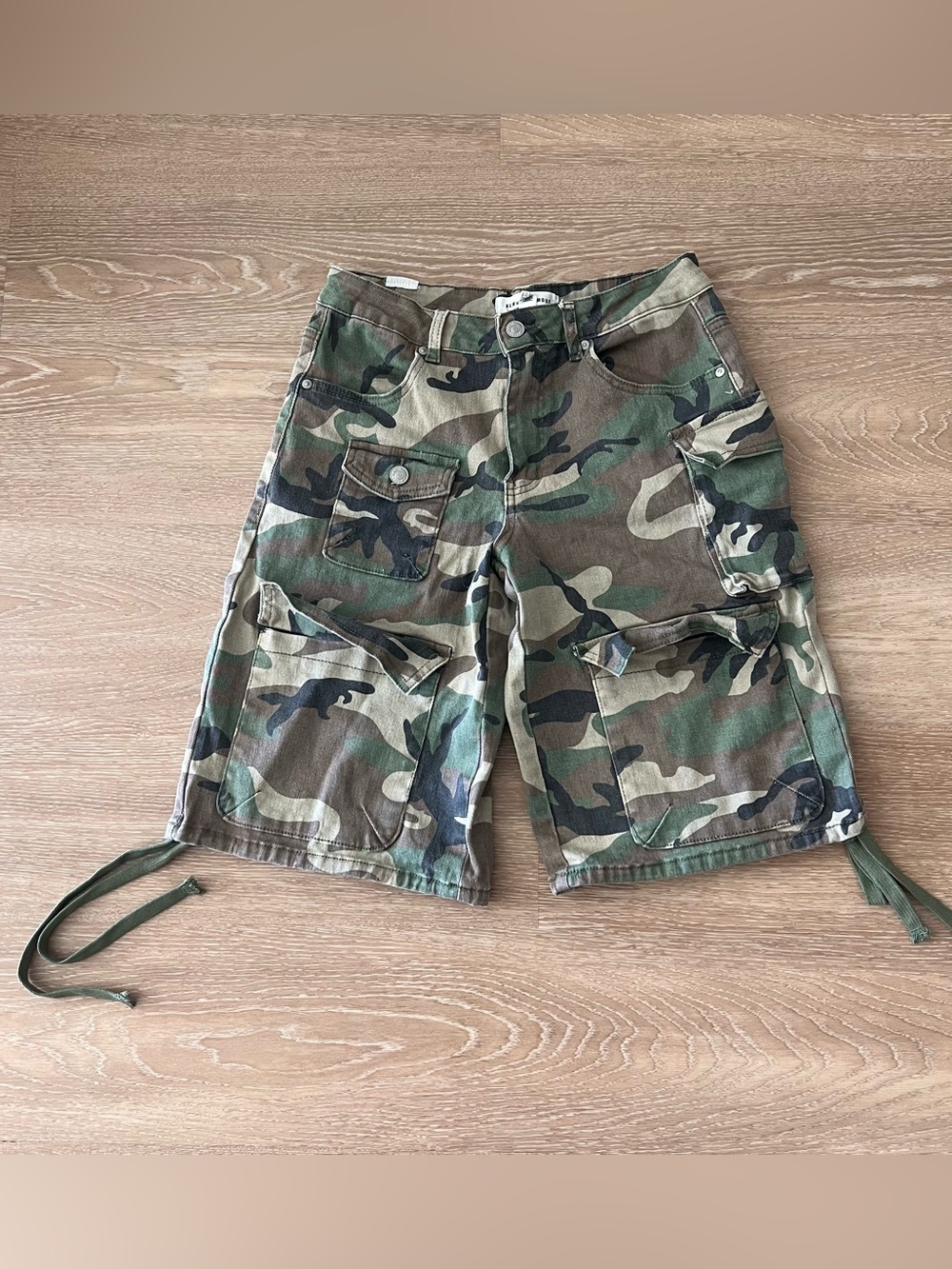 Almost Famous Green Camo Cargo Shorts